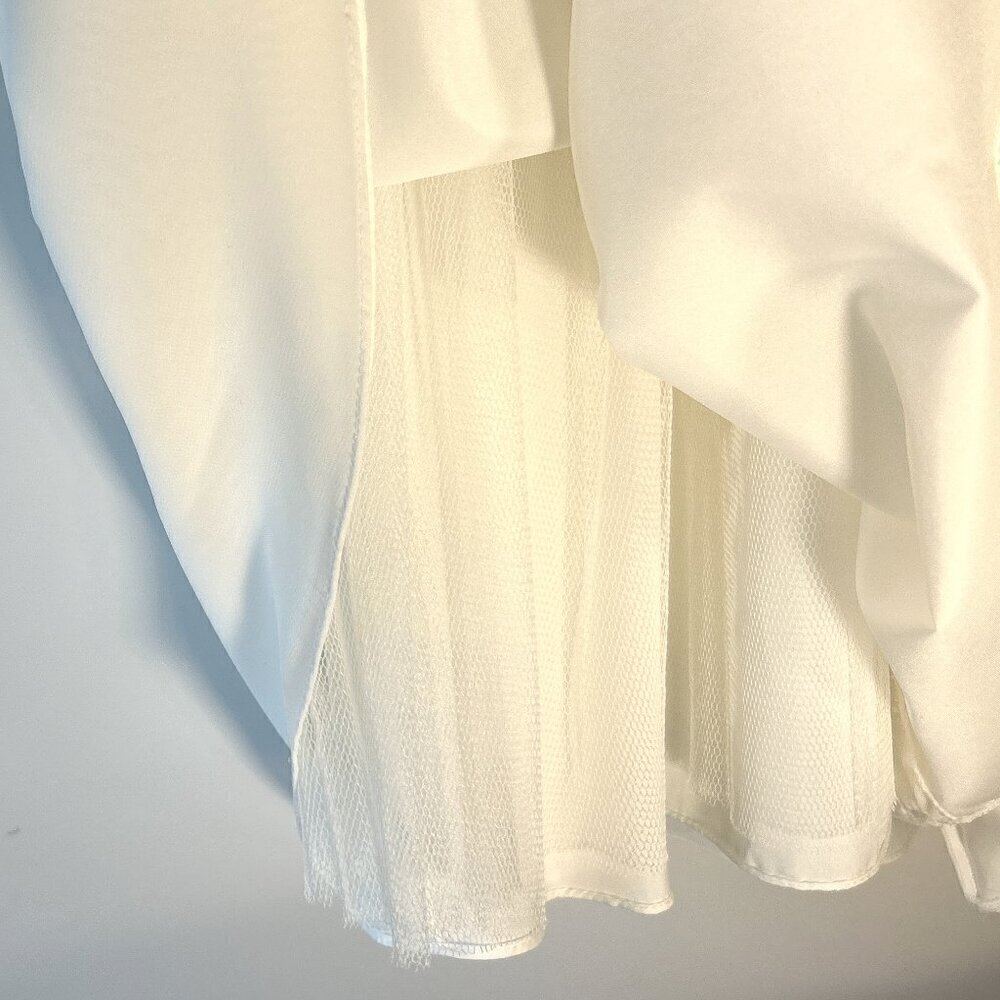 David's Bridal SZ 4 Ivory Full Length Dress Flower Girl Formal Concert Recital - Picture 4 of 9